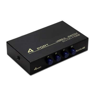Metal Usb 2.0 4 Ports She Switch Switcher Selector Box Hub