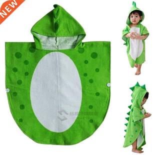 Children Bath Towel Robe Kids Hooded Beach Swimming Poncho D
