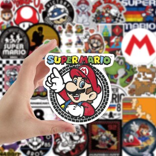 10/50PCS Super Mario Anime Game Cartoon Stickers DIY Bike T