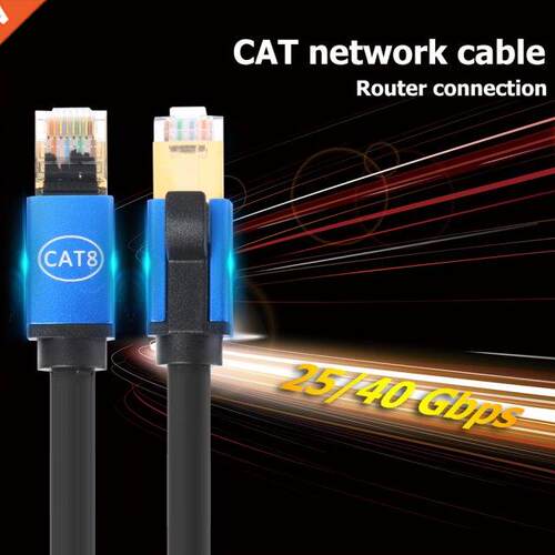 Cat8 Ethenet Cable Gold Plated RJ45 Connector STP 26AWG Inte
