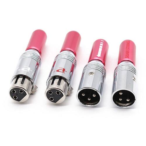 4Pcs 3 Pin XLR Plug Male Female Connector for DIY HIFI Audio