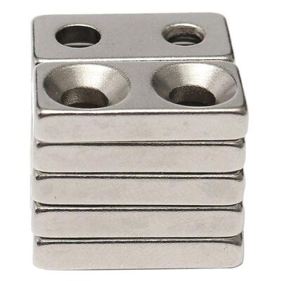 10pcs N35 Grade Strong Block Countersunk Magnet Neodymium Ma