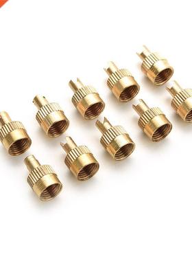 10Pcs Motorcyle Car Chrome Metal Slotted Head Valve Stem Cap