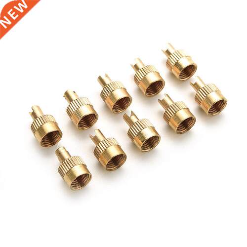 10Pcs Motorcyle Car Chrome Metal Slotted Head Valve Stem Cap