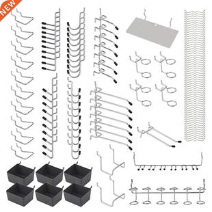 114PCS/140PCS Metal Pegboard Hooks Organizer Assortment Kit