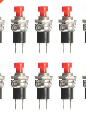 10pcs Lockless 0.5A 250V AC Momentary ON/OFF 2 Pin Push Butt