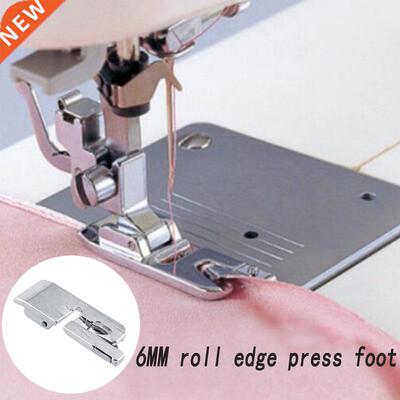 Household multi-functional sewing machine rolls edge presser