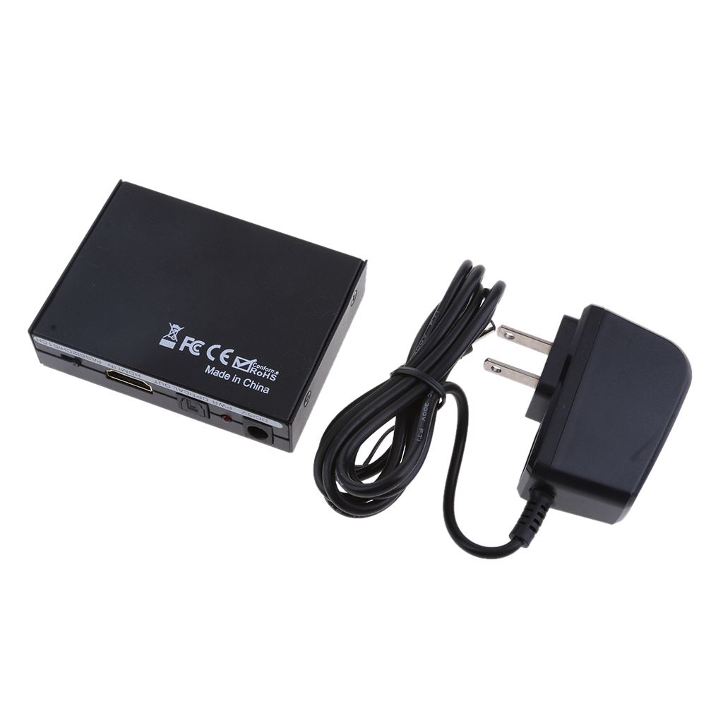HDMI 1x2 Optical Splitter Converter Stereo Audio Video Extra