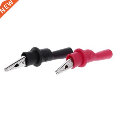 1 Pair Insulated MultiMeter Test Lead Alligator Clip Crocodi