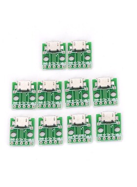 10pcs MICRO USB To DIP Adapter 5pin Female Connector B Type