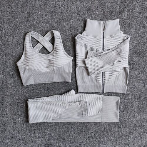 Women Fitness Sport Yoga Suit Seamless Women Yoga Sets Long