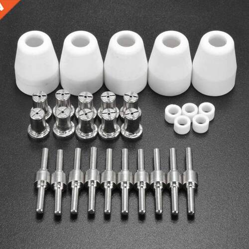 30Pcs Plasma Cutter Consumable Torch Kit Electrodes Nozzles