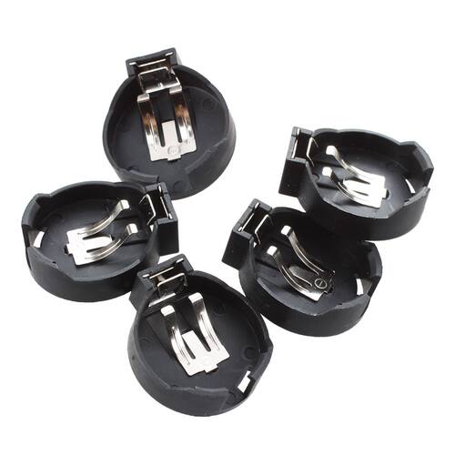 PCB Hole Plugging Type CR/LIR2450 Button Cell Holder 5 Pcs B