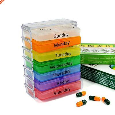 28 Girds Pill Case Medicine Pill Organiser Storage Boxs 7 Da