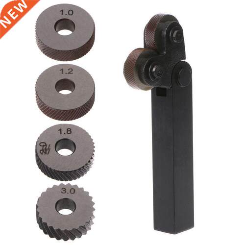 2pcs Steel Dual Wheel Diagonal Linear Knurl Wheels Knurling