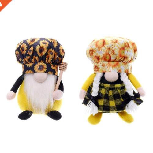 Sunflower Chef Gnome Scandinavian Tomte Nisse Swedish Bee El