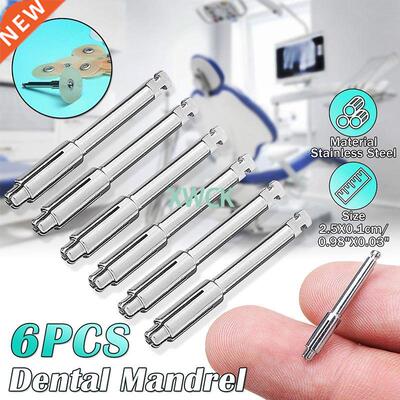 6Pcs Dental Mandrel For Polishing Machine Is Suitable For De