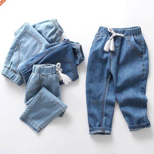 Lawadka Summer Thin Kids Boys Girls Jeans Pants Cotton Child