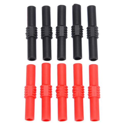 10pcs Insulated 4mm PVC Banana Jack Female to Female Adapter