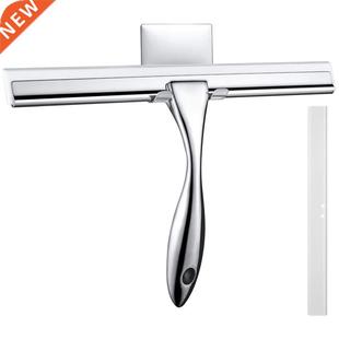 Shower Squeegee, Window Stainless Steel Wiper with Self Adhe