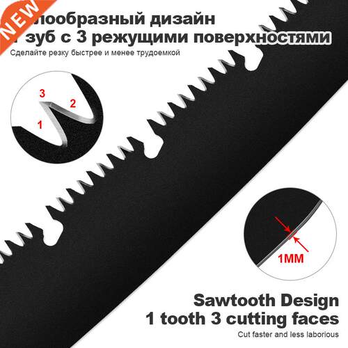 Portable Folding Hand Saw,Sk5 Alloy Hacksaw Blade,PTFE Coat