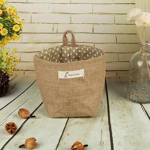 Folding Laundry Basket Solid Color Storage Barrel Cotton Lin