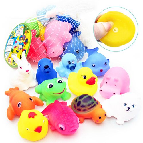 1Pcs Mixed Animals Swimming Water Toys Colorful Soft Floatin