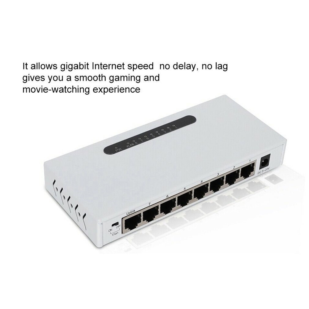 8-Port PoE Network Switch Unmanaged Gigabit 1000M Ethernet S
