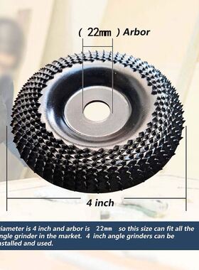 1pc Black Grinder Wheel Disc 4 Inch Wood Shaping Wheel Wood