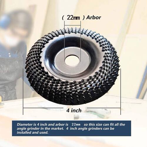 1pc Black Grinder Wheel Disc 4 Inch Wood Shaping Wheel Wood