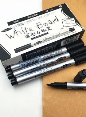 *12 pcs/Box Mini Black Dry Erase Marker Whiteboard Marker Pe