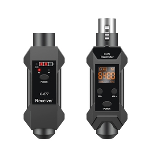 1Pair Plug-on Microphone Wireless System XLR Transmitter and