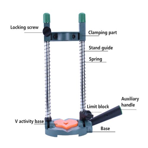 Adjustable Angle Drill Holder Guide Stand Positioning Bracke