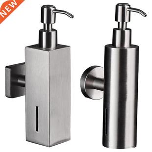 Wall Stainless Mounted Bathroom Soap Shampoo Dispenser Steel