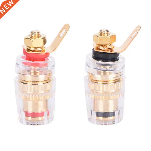 2Pcs Amplifier Speaker Terminal Binding Post Connector Cryst