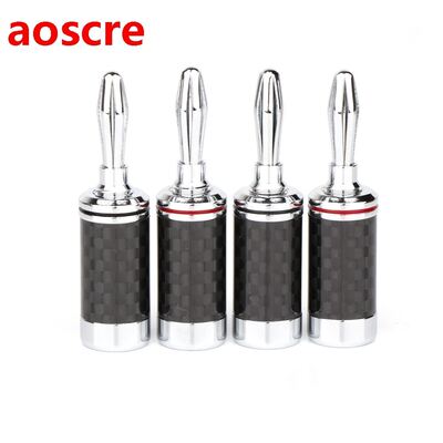 8pcs BA1447 Hi-End Rhodium Plated Cbon Fiber Speaker Cable