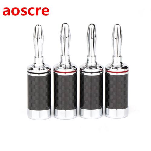 8pcs BA1447 Hi-End Rhodium Plated Cbon Fiber Speaker Cable