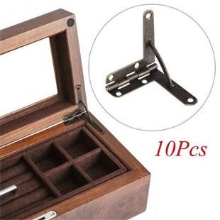 10pcs 90° Angle Wooden Box Supports Hinge for Small Wooden