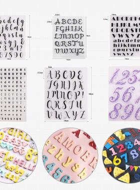 Alphabet Numbers Cookie Cutter Pattern Embosser Stamp Le