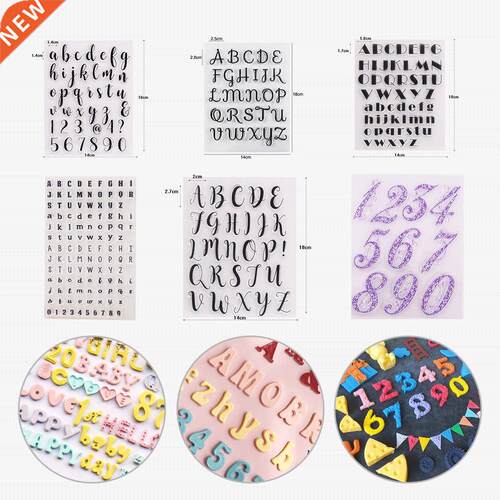 Alphabet Numbers Cookie Cutter Pattern Embosser Stamp Le