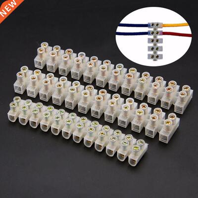 3pcs 12 Way 3/5/10A Barrer Screw Termnal Block Wre Connec