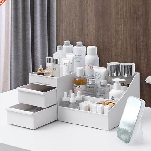 Cosmetic Storage Box Drawer Makeup Organizer Portable S/L Li