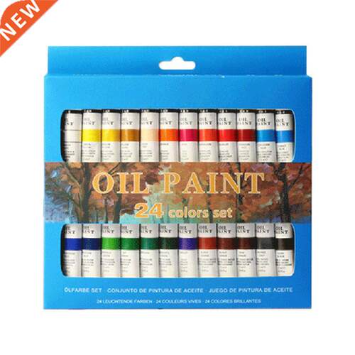 24 Cors Professional Oil Painting Paint Drawing Pigt 12ml