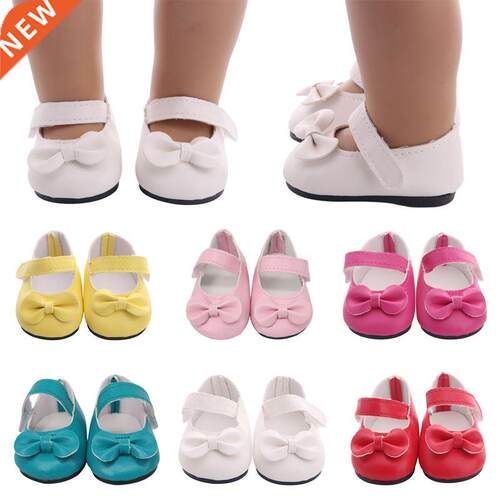 7*.5 CM High Quality Bow Doll Shoes For 18 Inch American&amp