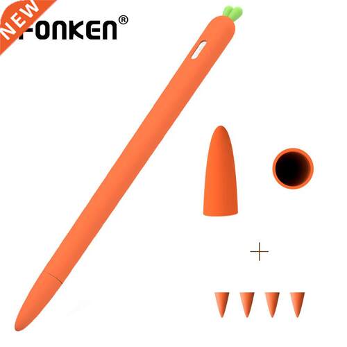 Fonken For Apple Pencil 1 2 Case Cute Carrot Silicone Penci
