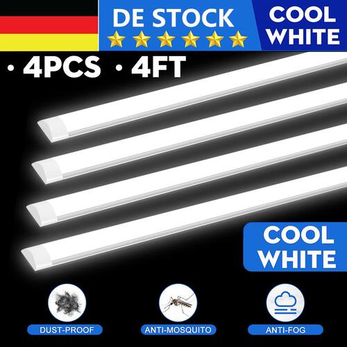 4PCS 120cm AC85-265V LED Surface Mount Lights 285SMD LED Ba