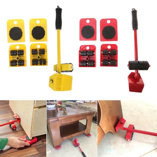 5Pcs Furniture Transport Roller Set Removal Lifting Moving T