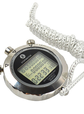 Waterproof Digital Stopwatch Metal 1/1000 Seconds Handheld L