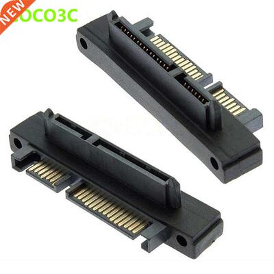 22 Pin SATA 6Gb/s Male to Female Right angle adapter 7+15PIN