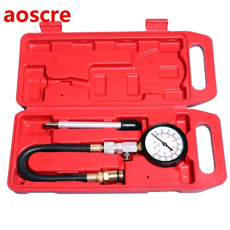 Auto Car Pressure Gauge Motorcycle Petrol Gas Engine Cylinde